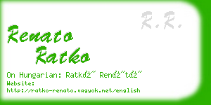 renato ratko business card